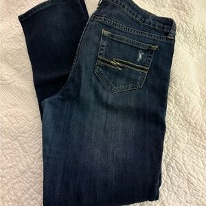 Arizona Jean Company Women's Dark Indigo Straight Leg Jeans